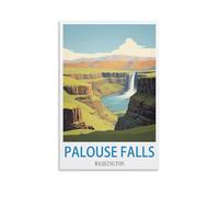 Puzzle 1000 pièces Palouse Falls Washington - Puzzle en Papier recyclé - Jeu Familial Amusant et Stimulant - 52 x 38 cm