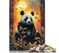 Puzzle 1000 pièces Panda Art Style 7 pour Adultes et Adolescents, Puzzle en Bois, Puzzle Durable pour Adultes | Jeux 1000 pièces (75 x 50 cm)