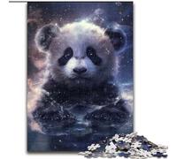 Puzzle 1000 pièces Panda Artistique, Puzzle 1000 pièces pour Adultes, Interaction familiale et Cadeau Amusant, Design Abstrait Vibrant 26x38cm