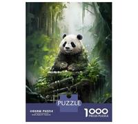 Puzzle 1000 Pièces Panda Bamboo Forest Decor Puzzles pour Adolescents Course De Vitesse Manuelle Activités Amusantes À La Maison Jeu Stimulant Et Jeu en Famille 70x50cm/1000pcs
