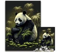 Puzzle 1000 pièces Panda Bambou Japon Puzzle Impossible pour Adultes Activité familiale, Casse-tête, Décoration intérieure, Cadeau de Noël 50x75cm