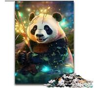 Puzzle 1000 pièces Panda coloré pour Adultes, Jeu interactif Familial de 1000 pièces, décoration d'intérieur à Faire soi-même, (Taille 38x26cm)
