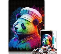 Puzzle 1000 pièces Panda Cooks, Puzzle 1000 pièces pour Adultes et Adolescents, décoration Murale Moderne à Faire soi-même, Cadeau Unique, décoration d'intérieur, 26x38cm
