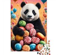 Puzzle 1000 pièces Panda en Bois pour Adultes - Niveau de difficulté : Difficile