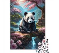 Puzzle 1000 pièces Panda en Bois pour Adultes - Niveau de difficulté : Difficile