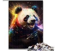 Puzzle 1000 pièces Panda Fantastique, Puzzle 1000 pièces, Interaction familiale et Cadeau Amusant, Design Abstrait Dynamique (Taille 38x26cm)