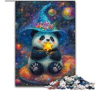 Puzzle 1000 pièces Panda Magicien, à partir de 14 Ans, décoration d'intérieur, pour Toute la Famille et Les Amis (Taille 50x75cm)