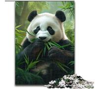 Puzzle 1000 pièces Panda Mangeant du Bambou Puzzle 1000 pièces pour Adultes pour Noël et Le Nouvel an (Taille 50x75cm)