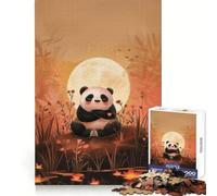 Puzzle 1000 pièces Panda paisible sur la Lune pour Adultes Jeu de logique et de détente Bords Lisses (50x75cm)