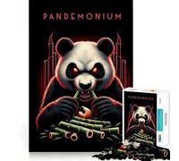 Puzzle 1000 pièces Panda Pandemonium,Jeu de réflexion Amusant et Facile à articuler,idéal pour Un Moment de détente et de Calme,décoration de Noël,Cadeau (38x52cm)