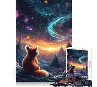 Puzzle 1000 pièces Panda Roux et Ciel Cosmique pour Adolescents Jeu de logique et de détente Découpe précise (50x75cm)
