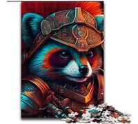Puzzle 1000 pièces Panda Roux Guerrier, Puzzle Difficile pour Adultes, Interaction familiale et Cadeau Amusant, Design Abstrait Dynamique (Taille 50x75cm)