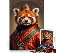 Puzzle 1000 pièces Panda Roux Roi pour Adolescents, Jouet Mental Anti-Stress, découpe Premium, Cadeau Exquis (38x52cm)