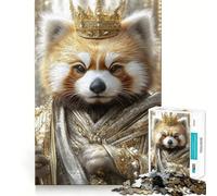 Puzzle 1000 pièces Panda Roux Roi pour Adultes et Adolescents, Jeu intellectuel, à Partager à la Maison, qualité et découpe Classiques (38x52cm)