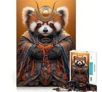 Puzzle 1000 pièces Panda Roux Samouraï pour Adolescents Renforce Les Liens familiaux Bordure précise Cadeau attentionné (50x75cm)