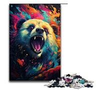 Puzzle 1000 pièces Panda sous Marin Puzzles psychédéliques colorés Puzzles en Bois Jeux éducatifs Décoration de la Maison 75x50cm