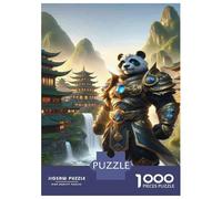Puzzle 1000 Pièces Panda Warrior Armor Art Print Puzzles pour Adultes - Cadeau d'anniversaire - Jeu Difficile Et Stimulant - Cadeaux 38x26cm/1000pcs