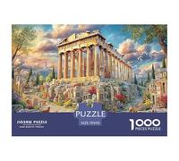 Puzzle 1000 Pièces Panorama d’Athènes Impossible Difficile - Temple Grec en Papier Recyclé pour Décoration Murale 70x50cm