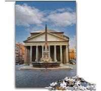 Puzzle 1000 pièces Panthéon Rome Italie, Affiche pour Adolescents, Anti-Stress, Difficile, décoration d'intérieur et Cadeaux Uniques (38x52cm)