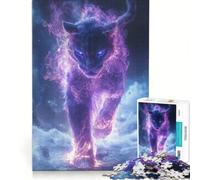 Puzzle 1000 pièces Panthère de Feu pour Adolescents, Jeu éducatif, activités Amusantes à la Maison, renforce Les Liens d'amour Entre Couples 38x26cm