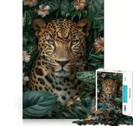 Puzzle 1000 pièces Panthère Noire,découpe précise,défi Intelligent et Amusant,Divertissement et décoration de Noël (38x26cm)