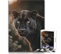 Puzzle 1000 pièces Panthère Noire pour Adolescents, idéal pour des Moments de détente Découpe de Haute précision Dimensions:38x52cm