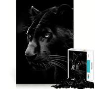 Puzzle 1000 pièces Panthère Noire,Profil,articulations Pointues,Jeu Amusant et Stimulant,idéal pour se détendre,décoration Murale de Noël (38x52cm)
