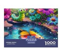 Puzzle 1000 pièces Papillon et Chenille pour Adultes - Métamorphose Chenille Papillon, Cadeau et décoration Murale 70x50cm