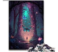 Puzzle 1000 pièces Papillon Mystique Puzzles en Carton, Casse-tête Stimulant pour Adolescents, Jeu interactif Amusant en Famille 1000 pièces(26x38cm)