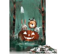 Puzzle 1000 pièces « Parade de citrouilles » - Créatures d'halloween fantaisistes pour Adultes, Jeu éducatif, défi, Cadeau d'anniversaire (75 x 50 cm)