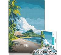 Puzzle 1000 pièces Paradis des îles Fidji pour Adolescents, Jeux Amusants en Famille, idéal comme Cadeau pour Toute la Famille 50x75cm