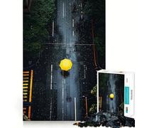 Puzzle 1000 pièces Parapluie Jaune Jeu de réflexion et de précision Découpe de Haute précision Passe-Temps Fascinant pour Les Moments de détente (38x52cm)