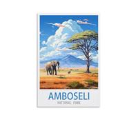 Puzzle 1000 pièces, Parc National d’Amboseli, Puzzle Classique 3D kit de Puzzle DIY, Jouets en Papier, Cadeau Unique culturel résidentiel 52x38cm