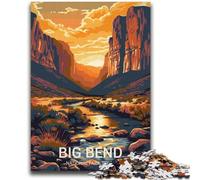 Puzzle 1000 pièces Parc National de Big Bend pour Adultes et Adolescents, défi d'intelligence cérébrale, Jouets addictifs pour la décoration de la Maison (38x52cm)