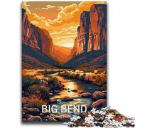 Puzzle 1000 pièces Parc National de Big Bend pour Adultes et Adolescents, Jouet éducatif et décompressant, idéal comme Cadeau (38x26cm)