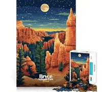 Puzzle 1000 pièces Parc National de Bryce Canyon Jeu de logique et de réflexion Artistique Activité Calme pour Un Anniversaire (38x52cm)