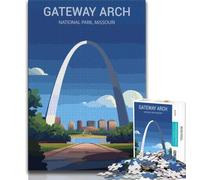 Puzzle 1000 pièces Parc National de Gateway Arch pour Adultes, Jouet éducatif et décompressant, idéal pour Les Cadeaux et Les Jouets 50x75cm
