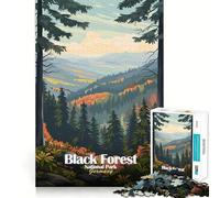 Puzzle 1000 pièces Parc National de la Forêt-Noire Allemagne Jeu de précision et de fluidité,activité cérébrale Intelligente,Divertissement Relaxant,Cadeau d'anniversaire (38x52cm)
