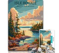 Puzzle 1000 pièces Parc National de l'Isle Royale pour Adultes et Adolescents, Jouet éducatif et éducatif, idéal comme Cadeau pour Toute la Famille 50x75cm