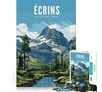 Puzzle 1000 pièces Parc National d'Ecrins,Ajustement Parfait,Jeu de réflexion Artistique,Moment de détente,Cadeau de Noël (50x75cm)