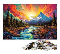 Puzzle 1000 pièces Parc National des Glaciers Puzzle coloré pour Enfants Jeux éducatifs pour Adultes 1000 pièces (38 x 26 cm)