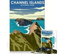 Puzzle 1000 pièces Parc National des îles Anglo-Normandes Découpe précise Jeu de réflexion Amusant Jeu de détente Cadeau de Loisirs Festif (50x75cm)
