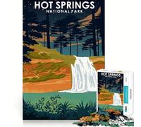 Puzzle 1000 pièces Parc National des Sources thermales Découpe Impeccable Jeu Amusant et résolveur de problèmes Cadeau Artistique Gratuit (50x75cm)
