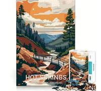 Puzzle 1000 pièces Parc National des Sources thermales Découpe Impeccable Jeu Amusant et résolveur de problèmes Cadeau Artistique Gratuit (38x26cm)