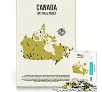 Puzzle 1000 pièces Parcs nationaux du Canada,Assemblage Parfait,Jeu Artistique et intellectuel,Cadeau d'anniversaire Amusant (50x75cm)