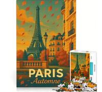 Puzzle 1000 pièces Paris Automne | Interaction parent-enfant difficile et éprouvante Renforcer l'amour entre les couples. 38x52cm