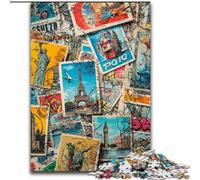 Puzzle 1000 pièces Paris Collage Puzzles 26x38cm Un Casse-tête Stimulant à Faire soi-même, Un Jeu Familial idéal ou Un Cadeau décoratif