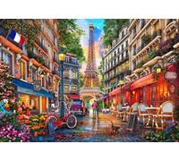 Bluebird Puzzle - Paris Street, 1000 Pièces - La Tour Eiffel et Les Rues de Paris - Puzzle Adulte - Fabriqué en France