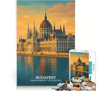 Puzzle 1000 pièces Parlement de Budapest, Jeu éducatif, décoration Parfaite, Cadeau Unique pour Un Anniversaire ou Noël 38x26cm