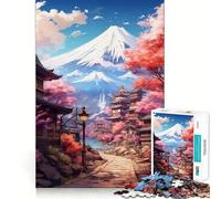 Puzzle 1000 pièces Pastel Fuji pour Adultes, Jeu de logique et de détente, Bords Lisses, (50x75cm)